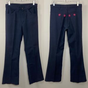 Levi’s Vintage Sta-Prest 70’s Custom Floral Embroidered Boot Cut Trouser size 4